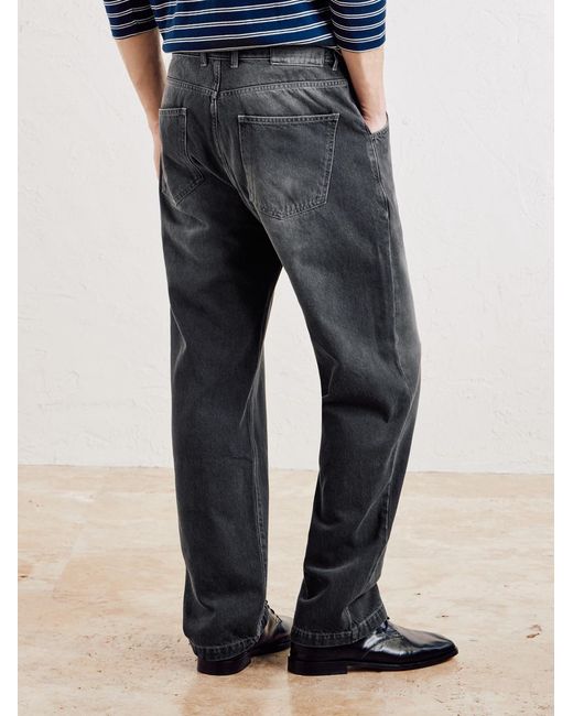 mfpen Gray Regular Straight-Leg Organic Jeans for men