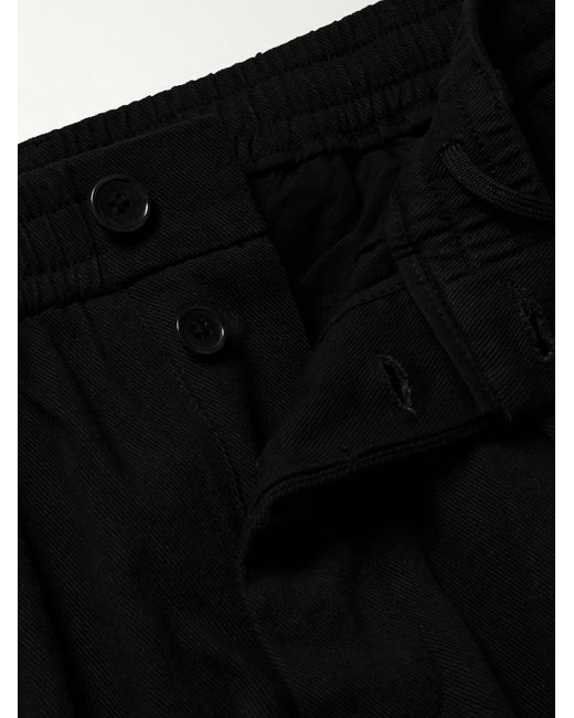 Universal Works Black Tapered Cotton-twill Trousers for men