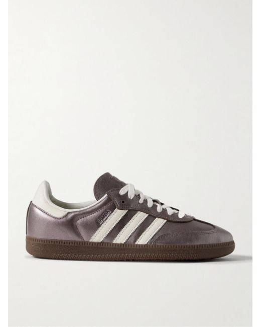 Adidas Originals Purple Samba Og Metallic Leather Sneakers for men