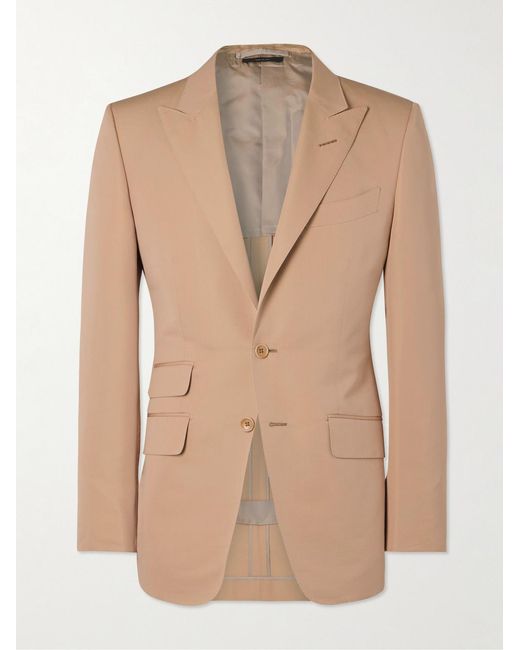 Tom Ford Natural O'Connor Cotton And Silk-Blend Suit Jacket for men