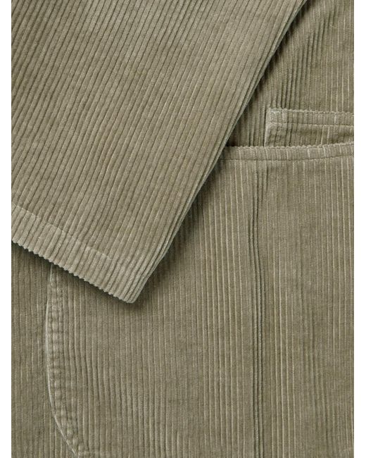 YMC Green Scuttlers Cotton And Linen-blend Corduroy Blazer for men
