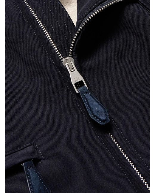 Dunhill Blue Tech-Wool Twill Blouson Jacket for men