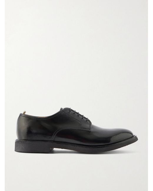 Officine Creative Black Hopkins 115 Leather Derby Shoes for men