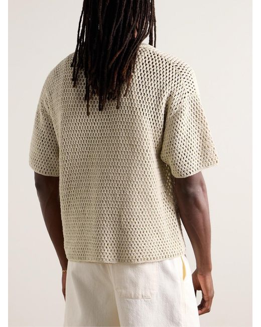 FRAME Natural Open-Knit Cotton Shirt for men