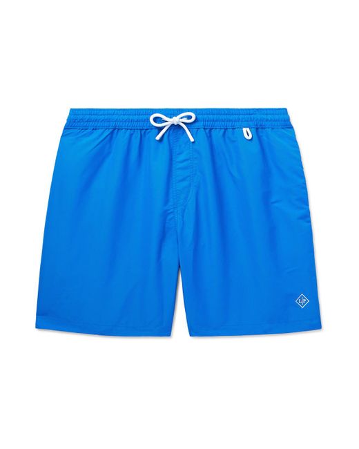 Loro Piana Blue Bay Straight-leg Mid-length Logo-print Swim Shorts for men