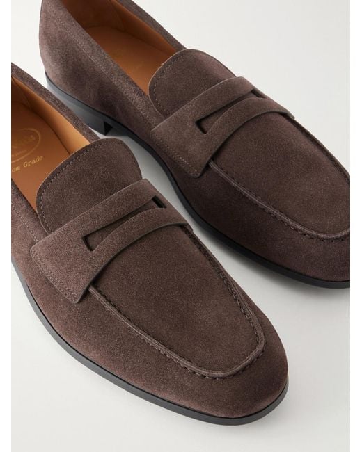 Church's Brown Milton Suede Penny Loafers for men