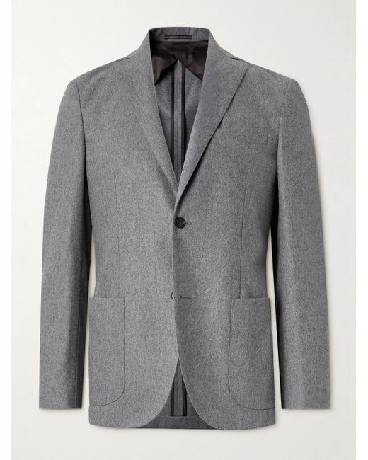 Incotex Gray Slim-Fit Wool-Blend Blazer for men