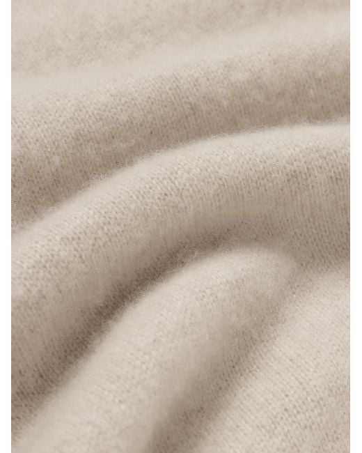 SSAM White Brushed Cashmere Sweater for men
