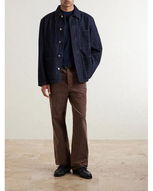 Boglioli Blue Garment-Dyed Cotton T-Shirt for men