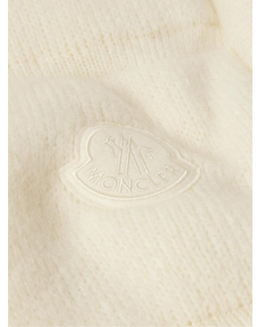 Moncler Natural Logo-appliquéd Quilted Knitted Down Jacket for men