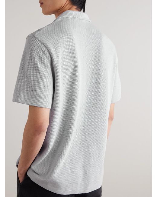 Mr P. Gray Organic Cotton-Piqué Polo Shirt for men