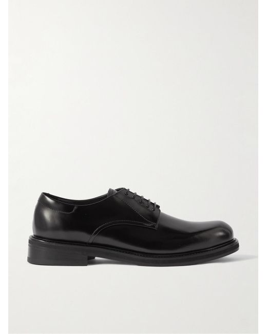 Canali Black Glossed-leather Derby Shoes for men