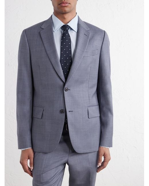 Paul Smith Blue Wool-Twill Suit Jacket for men