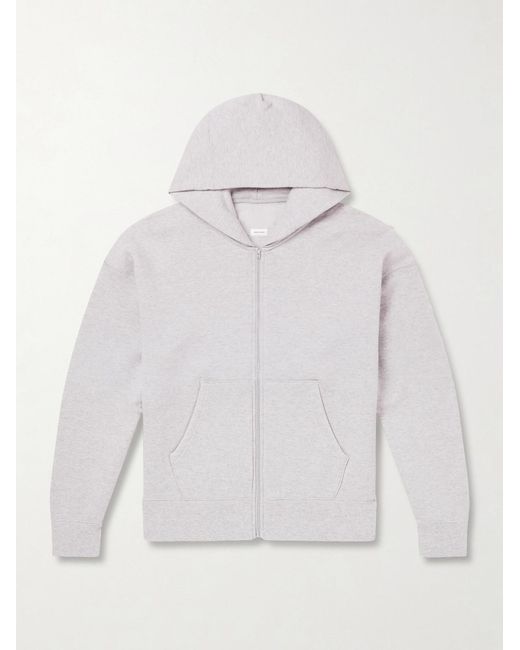 Visvim White Jumbo Wool And Cotton-blend Jersey Zip-up Hoodie for men