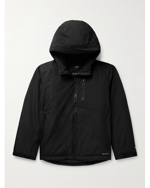 Snow Peak Black Gore‐tex® Windstopper® Padded Hooded Jacket for men