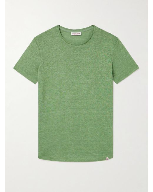 Orlebar Brown OB-T schmal geschnittenes T-Shirt aus Leinen-Jersey in Green für Herren