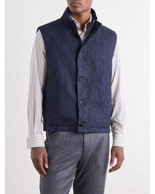 Dunhill Blue Reversible Gilet for men