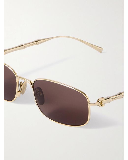 Gucci Metallic Bamboo Rectangular-Frame-Tone Sunglasses for men