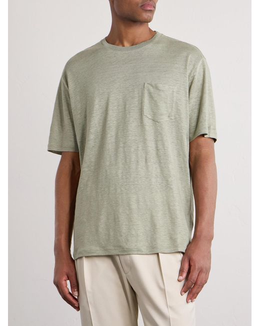 Ralph Lauren Natural Linen-Jersey T-Shirt for men