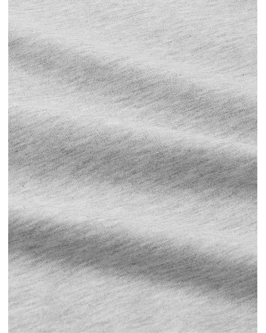 Handvaerk White Cotton-Jersey Henley Pyjama T-Shirt for men