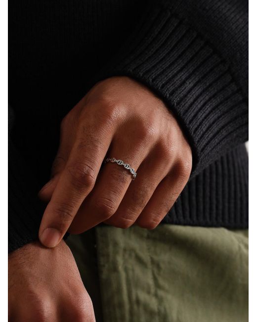 Hoorsenbuhs Micro Dame II Ring aus 18 Karat Weißgold mit Diamanten in Black für Herren