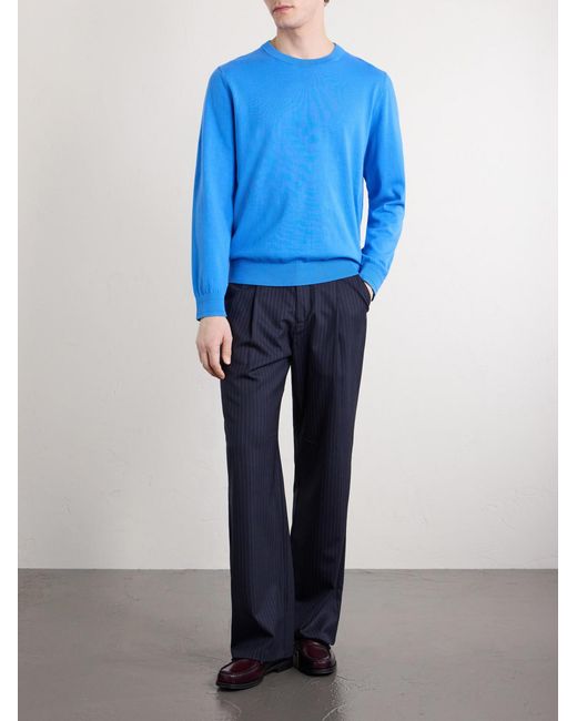 Paul Smith Blue Organic Cotton Sweater for men