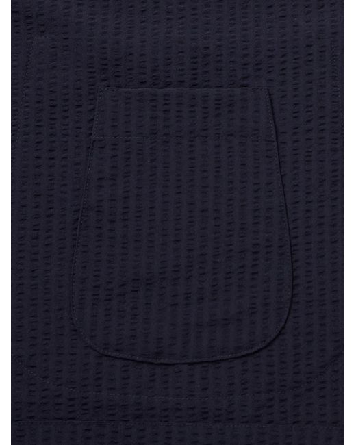 STÒFFA Blue Wool-seersucker Jacket for men