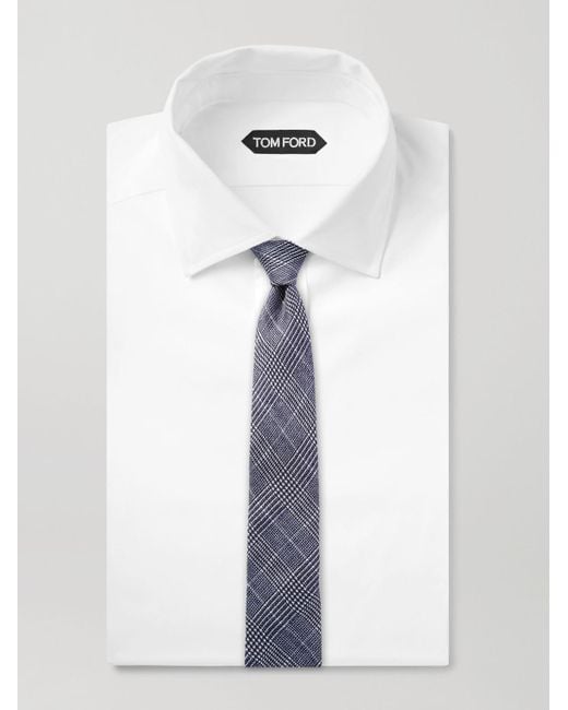 Brunello Cucinelli Blue 8cm Linen And Silk-blend Jacquard Tie for men
