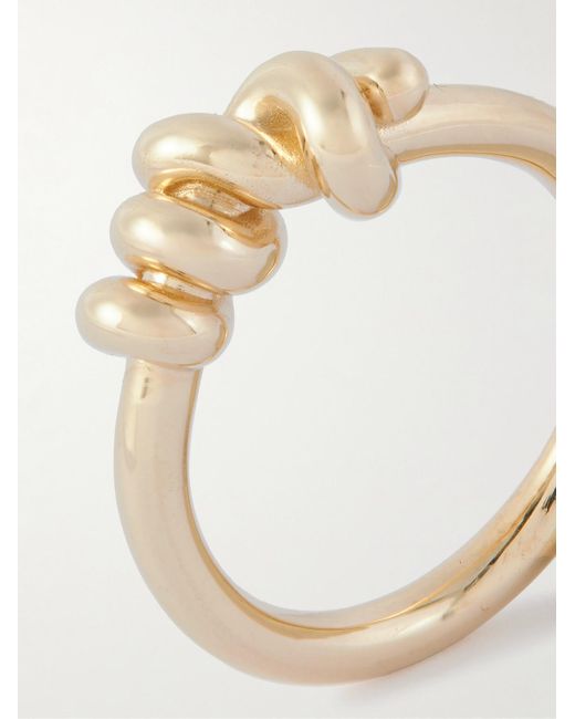 Luis Morais Entangled Knot Ring aus 14 Karat Gold in Natural für Herren