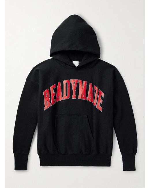 READYMADE Hoodie aus Jersey aus einer Baumwollmischung mit Logoprint in Black für Herren
