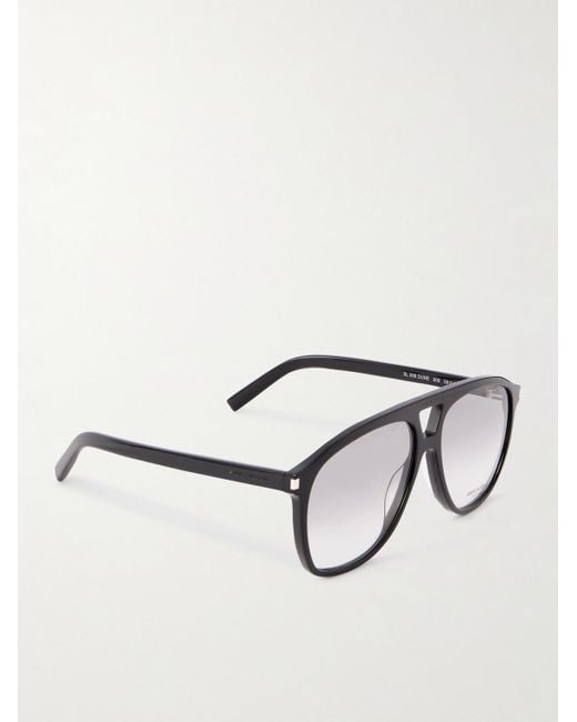 Saint Laurent Black Aviator-Style Acetate Sunglasses for men