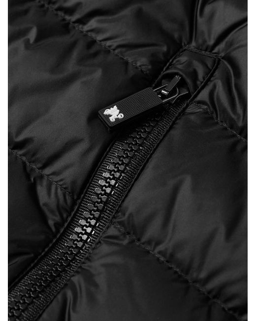 Palm Angels Black Logo-embroidered Quilted Shell Down Gilet for men