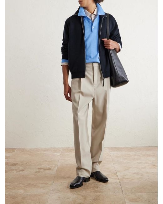 Tom Ford Blue Cotton Polo Shirt for men