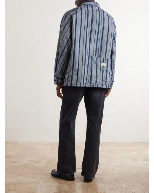 Kapital Blue Cactus Striped Cotton-kasuri Jacket for men
