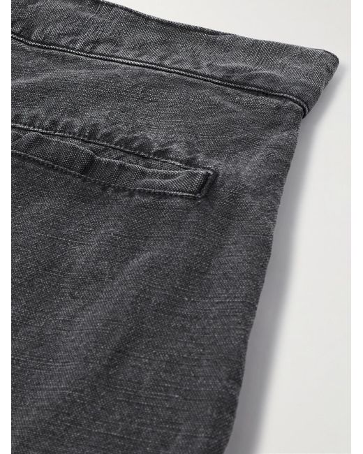 Our Legacy Stern gerade geschnittene Hose aus Canvas aus einer Baumwoll-Leinenmischung mit Gürtel in Gray für Herren