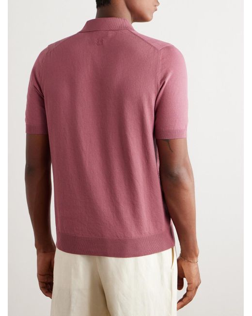 Camicia slim-fit in cotone jacquard di Lardini in Pink da Uomo