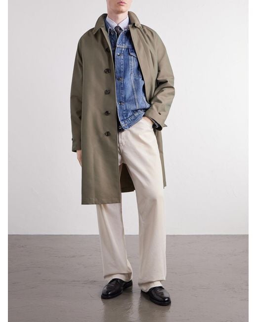 Beams Plus Natural Cotton-Blend Gabardine Trench Coat for men