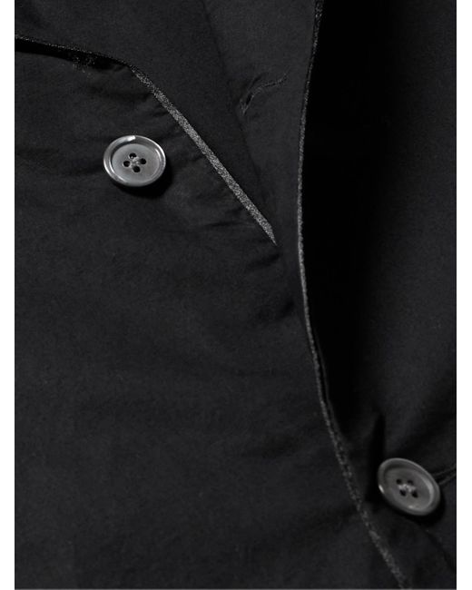 Acne Black Samir Camp-collar Cotton-blend Poplin Shirt for men