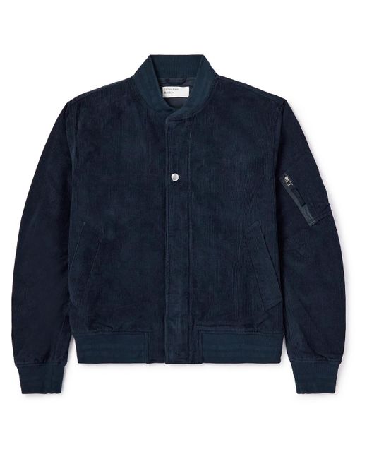 Universal Works Ns Cotton-corduroy Bomber Jacket in Blue for Men | Lyst