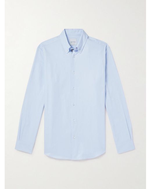 Camicia in cotone Oxford con collo button-down di Paul Smith in Blue da Uomo