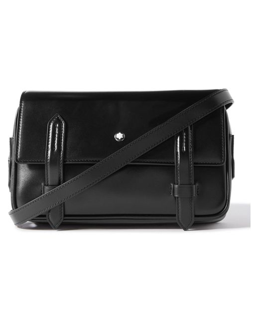 Montblanc Meisterstück Leather Messenger Bag in Black for Men | Lyst