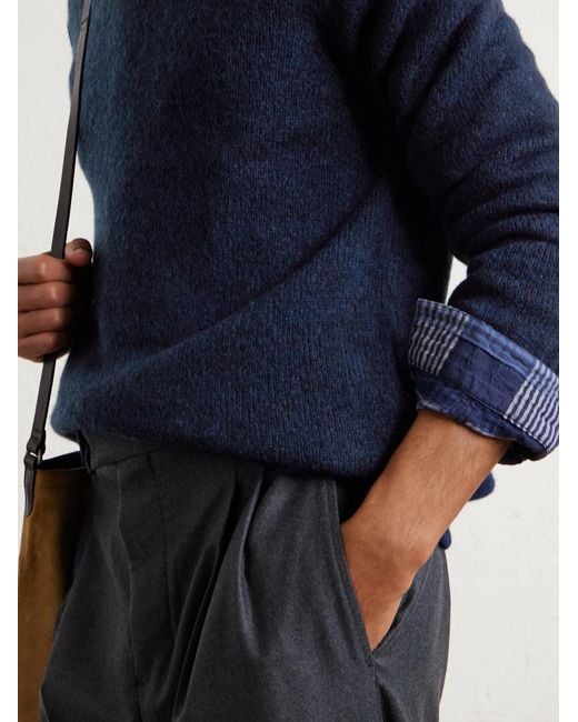 NN07 Blue Lee 6598 Merino Wool-Blend Sweater for men