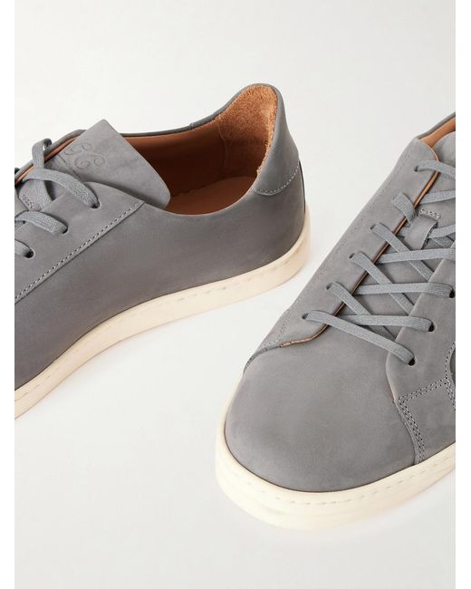 George Cleverley Gray Jack Iii Nubuck Sneakers for men