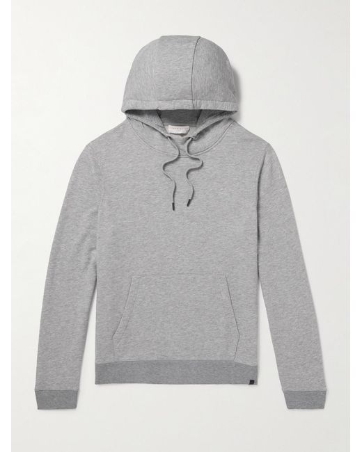 Derek Rose Gray Quinn Cotton And Modal-Blend Jersey Hoodie for men