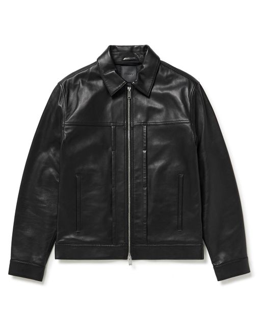 Theory Rhett Slim-fit Leather Jacket in Black for Men | Lyst