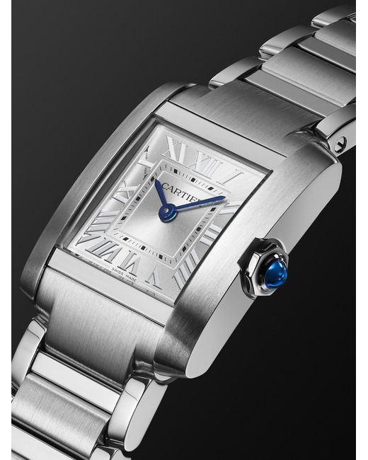 Cartier Black Tank Française Small Stainless Steel Watch, Ref. Wsta0129 for men