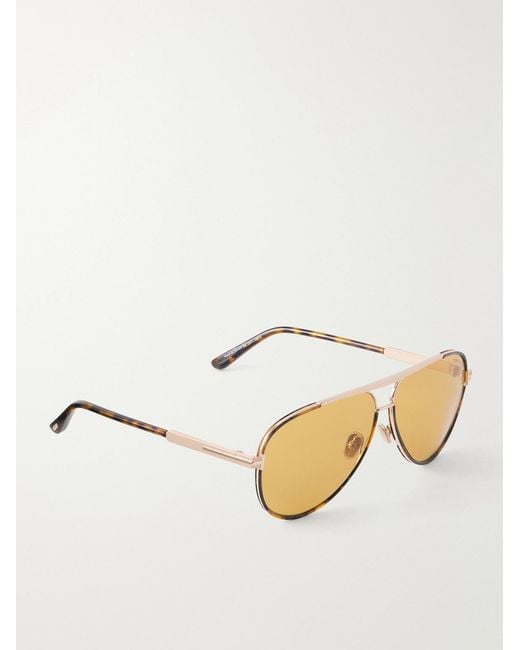 Tom Ford Metallic Rupert-02 Aviator-frame Metal Sunglasses for men