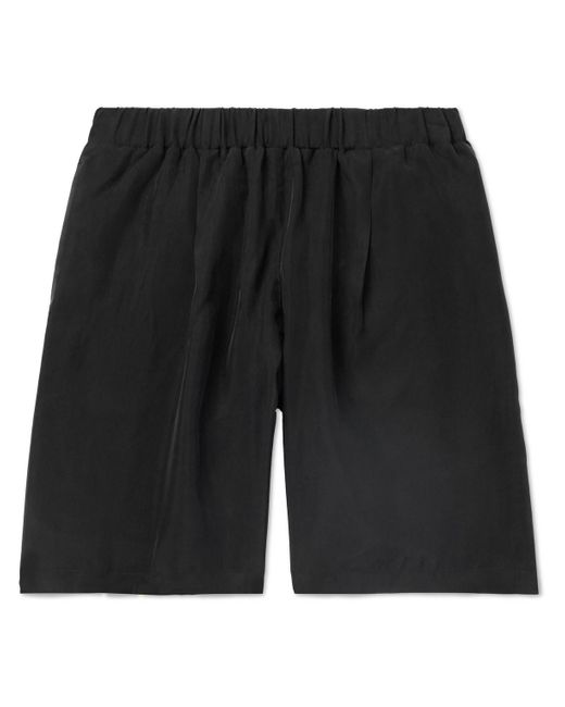 Frankie Shop Black Leland Straight-leg Bembergtm Shorts for men