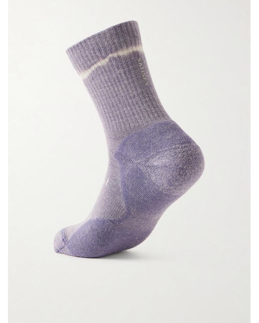 Satisfy Purple Stretch Merino Wool-blend Socks for men