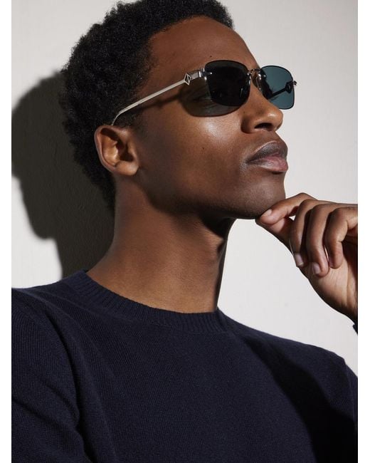 Cd Diamond S11U Rectangular-Tone Sunglasses di Dior in Blue da Uomo